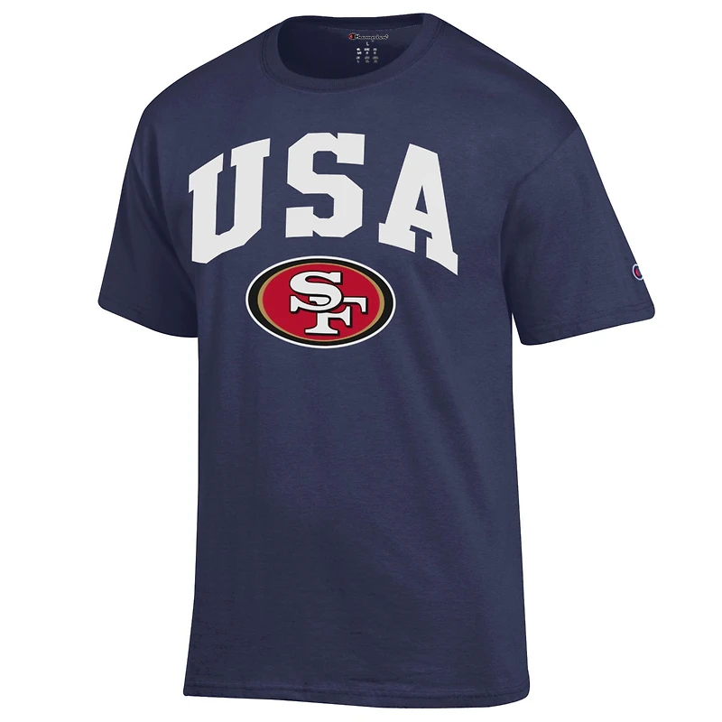 Men's Champion Navy San Francisco 49ers Americana T-Shirt