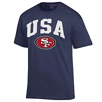 Men's Champion Navy San Francisco 49ers Americana T-Shirt