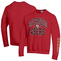 Men's Champion  Scarlet San Francisco 49ers Powerblend Fleece Sweatshirt