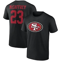 Men's Christian McCaffrey Black San Francisco 49ers Player Icon T-Shirt