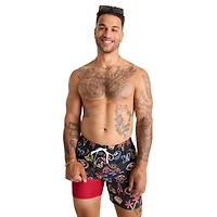 Maillot de bain classique doublé noir Chubbies des San Francisco 49ers, taille 5,5 pouces, The Neon