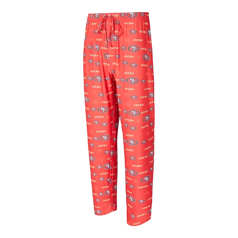 Pantalon Concepts Sport Scarlet pour homme, imprimé mosaïque des San Francisco 49ers