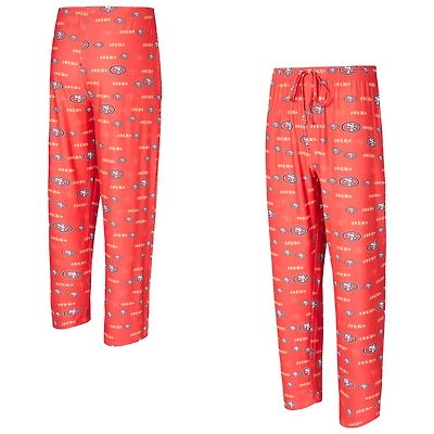 Pantalon Concepts Sport Scarlet pour homme, imprimé mosaïque des San Francisco 49ers