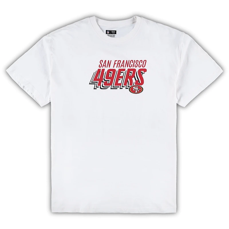 Men's Concepts Sport White/Charcoal San Francisco 49ers Big & Tall Top and Shorts Set