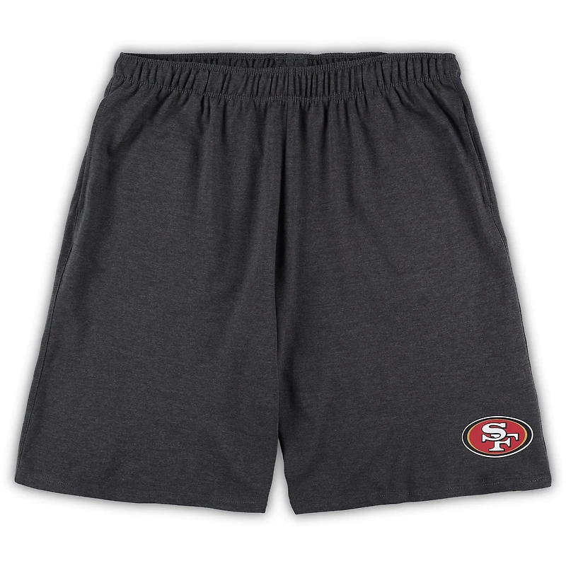 Men's Concepts Sport White/Charcoal San Francisco 49ers Big & Tall Top and Shorts Set