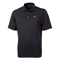 Polo homme Cutter & Buck noir San Francisco 49ers Throwback Logo Virtue Eco Pique recyclé grande taille