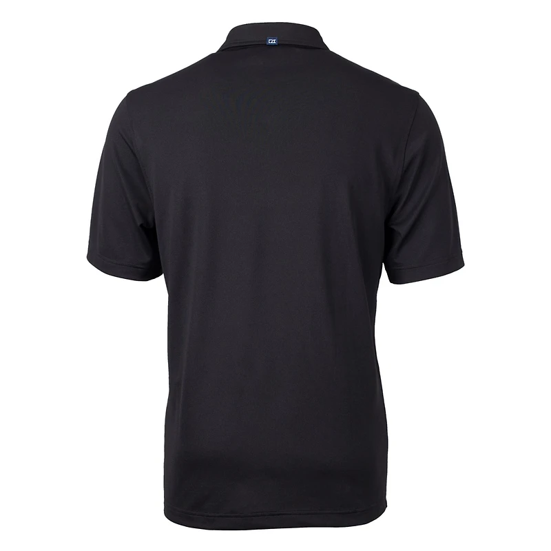 Men's Cutter & Buck Black San Francisco 49ers Throwback Logo Virtue Eco Pique Recycled Big Tall Polo