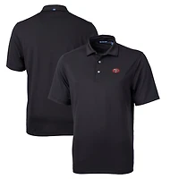 Polo homme Cutter & Buck noir San Francisco 49ers Throwback Logo Virtue Eco Pique recyclé grande taille