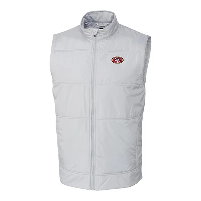 Gilet zippé Stealth gris chiné pour homme Cutter & Buck des 49ers de San Francisco, grande taille