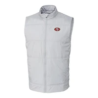 Gilet zippé Stealth gris chiné pour homme Cutter & Buck des 49ers de San Francisco, grande taille