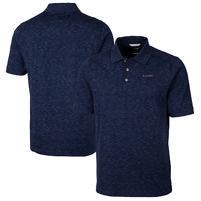 Men's Cutter & Buck Navy San Francisco 49ers Big Tall Advantage Tri-Blend Space Dye Polo