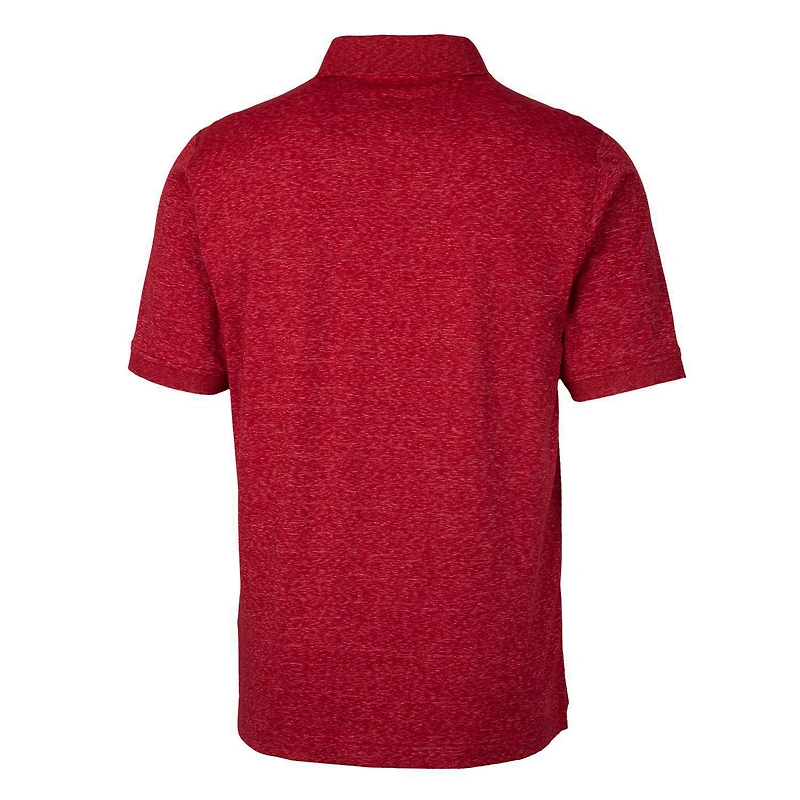 Men's Cutter & Buck Scarlet San Francisco 49ers Advantage Tri-Blend Space Dye Big Tall Throwback Polo