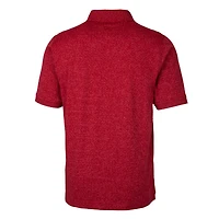 Men's Cutter & Buck Scarlet San Francisco 49ers Advantage Tri-Blend Space Dye Big Tall Throwback Polo