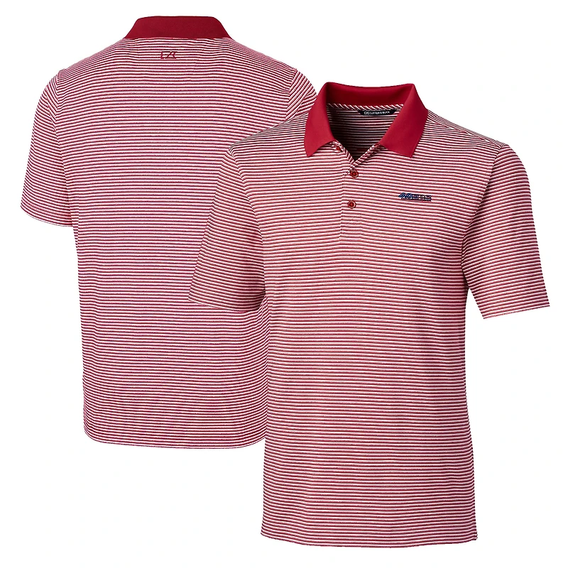 Polo extensible à rayures ton sur Forge pour homme Cutter & Buck Scarlet San Francisco 49ers, grandes tailles