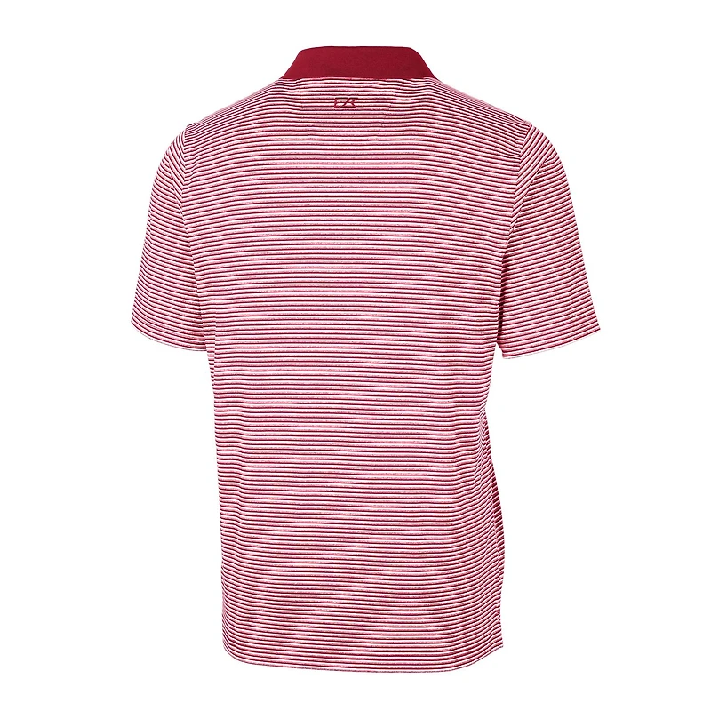 Polo extensible à rayures ton sur Forge pour homme Cutter & Buck Scarlet San Francisco 49ers, grandes tailles
