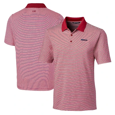 Polo extensible à rayures ton sur Forge pour homme Cutter & Buck Scarlet San Francisco 49ers, grandes tailles