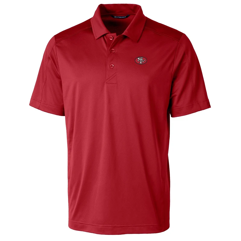 Men's Cutter & Buck Scarlet San Francisco 49ers Throwback Logo Big Tall Prospect Textured Stretch Polo