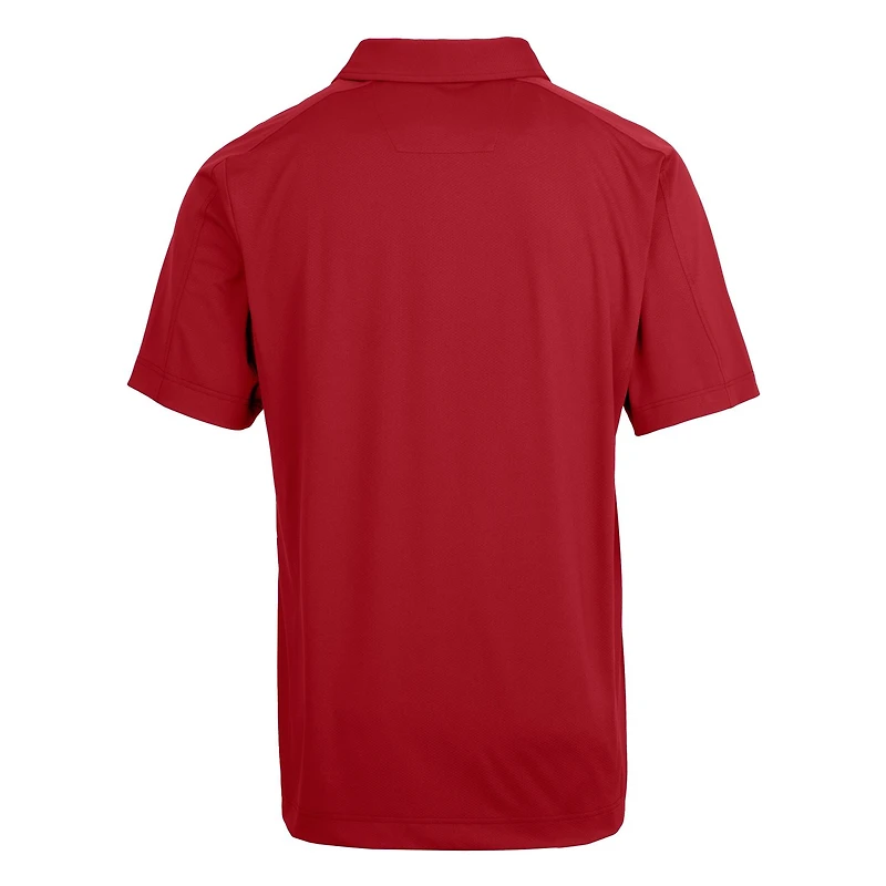 Men's Cutter & Buck Scarlet San Francisco 49ers Throwback Logo Big Tall Prospect Textured Stretch Polo