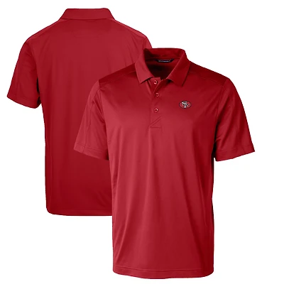 Men's Cutter & Buck Scarlet San Francisco 49ers Throwback Logo Big Tall Prospect Textured Stretch Polo