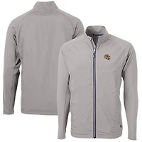 Veste hybride recyclée entièrement zippée Cutter & Buck Silver des San Francisco 49ers Helmet Adapt Eco Knit pour homme