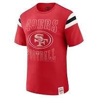 T-shirt de football à manches rayées pour homme Darius Rucker Collection by Fanatics Scarlet San Francisco 49ers