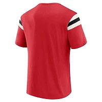 T-shirt de football à manches rayées pour homme Darius Rucker Collection by Fanatics Scarlet San Francisco 49ers