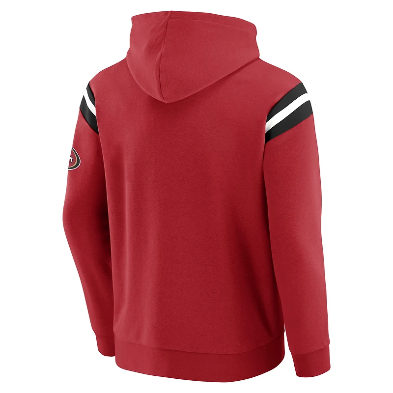 Sweat à capuche délavé pour homme de la collection Darius Rucker par Fanatics Scarlet San Francisco 49ers Football