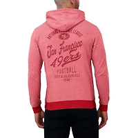 Men's Darius Rucker Collection by Fanatics Scarlet San Francisco 49ers Tonal Knit Pullover Hoodie