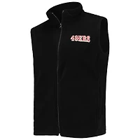Gilet en polaire entièrement zippé Dunbrooke pour hommes, noir, San Francisco 49ers Houston