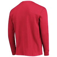 T-shirt à manches longues pour hommes Dunbrooke Scarlet San Francisco 49ers Logo Maverick Thermal Henley