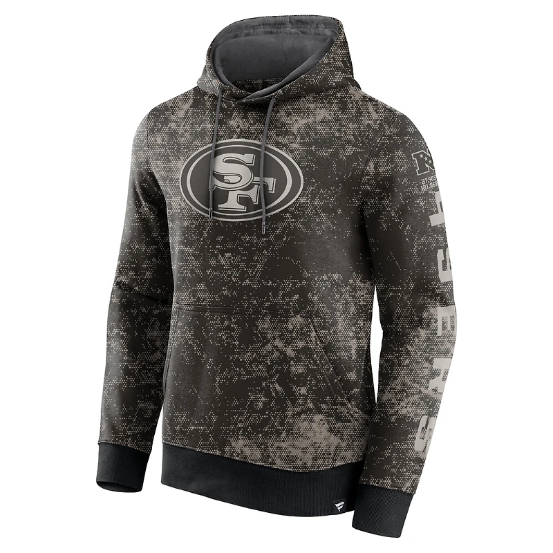 Men's Fanatics  Black/Gray San Francisco 49ers Blackout Tonal Pullover Hoodie