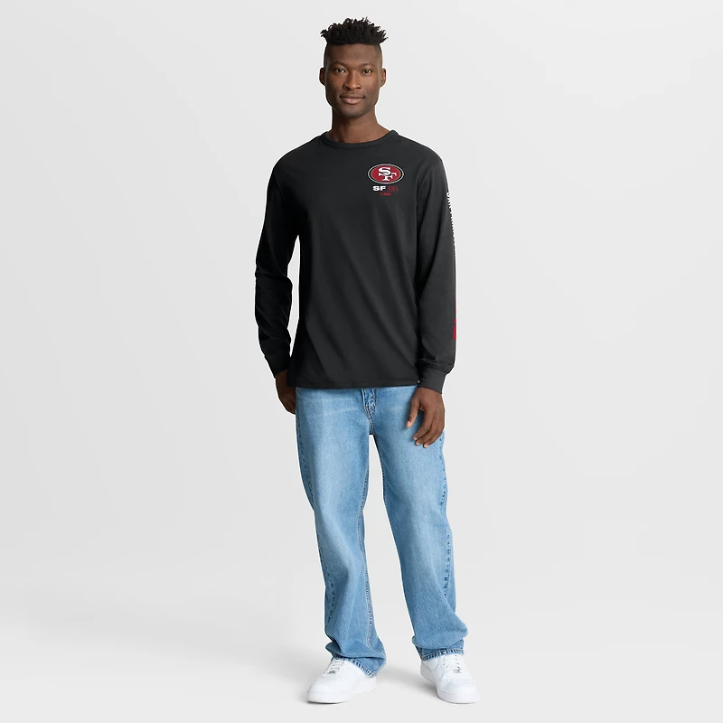 T-shirt à manches longues Fanatics noir pour homme, motif Clock Management Legacy des San Francisco 49ers