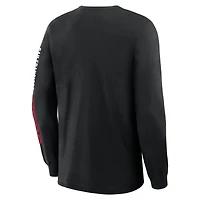T-shirt à manches longues Fanatics noir pour homme, motif Clock Management Legacy des San Francisco 49ers