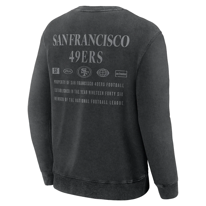 Sweat-shirt Fanatics noir pour homme, motif Deep Route des San Francisco 49ers
