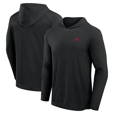 T-shirt à capuche manches longues Fanatics noir pour homme, motif Front Office Power Mono des San Francisco 49ers