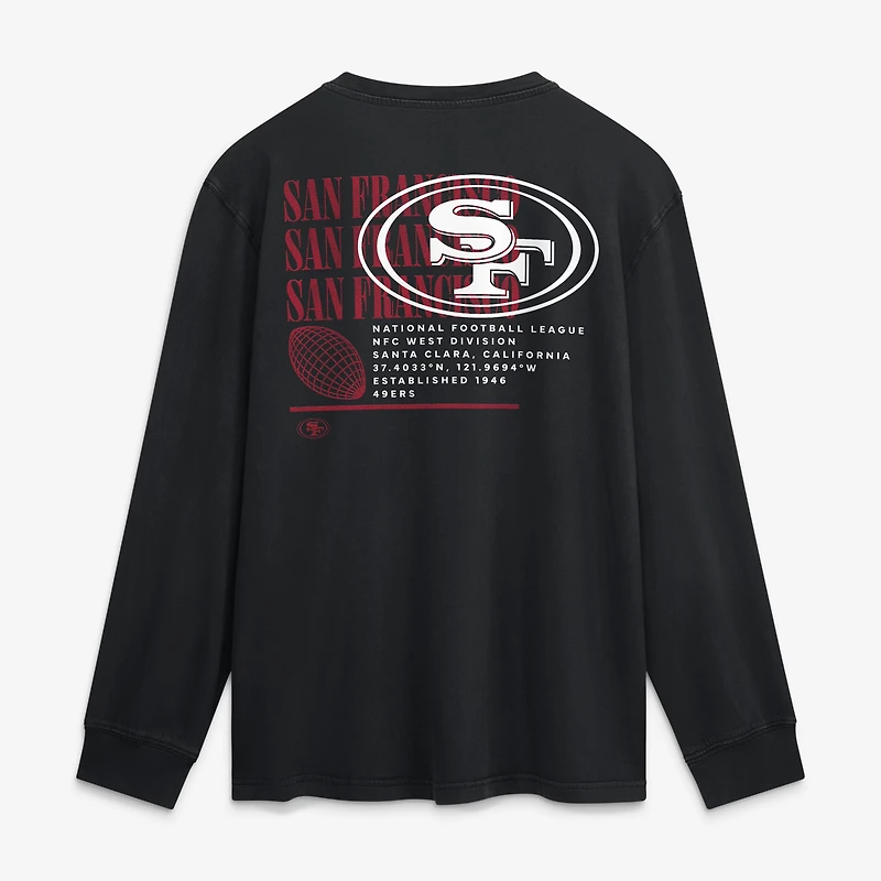 Men's Fanatics Black San Francisco 49ers Fullback Drive Relaxed Fit Long Sleeve T-Shirt