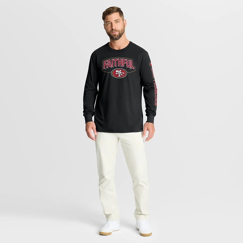 T-shirt à manches longues Fanatics noir pour homme