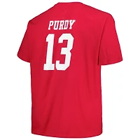 Men's Fanatics Brock Purdy Scarlet San Francisco 49ers Big & Tall Player Name Number T-Shirt