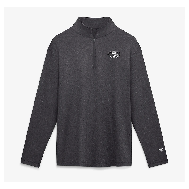 Men's Fanatics Tan San Francisco 49ers Clutch Quarter-Zip Pullover