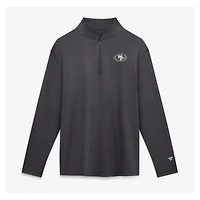 Men's Fanatics Tan San Francisco 49ers Clutch Quarter-Zip Pullover