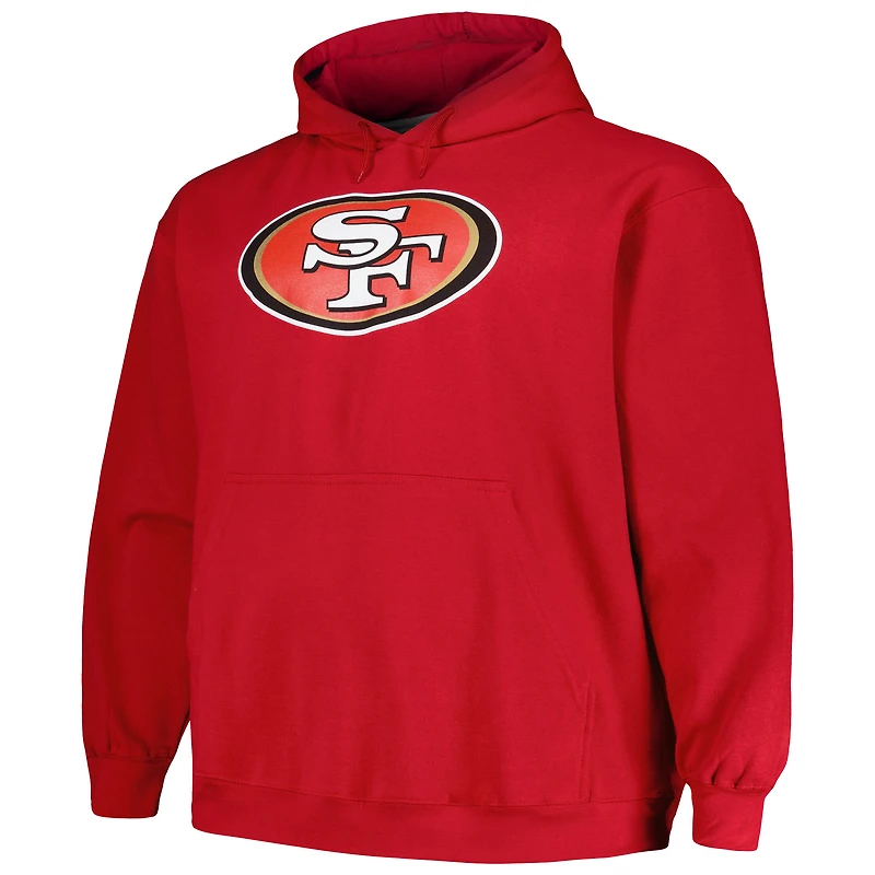 Fanatics pour hommes Christian McCaffrey Scarlet San Francisco 49ers Big & Tall Fleece Name Number Pull à capuche