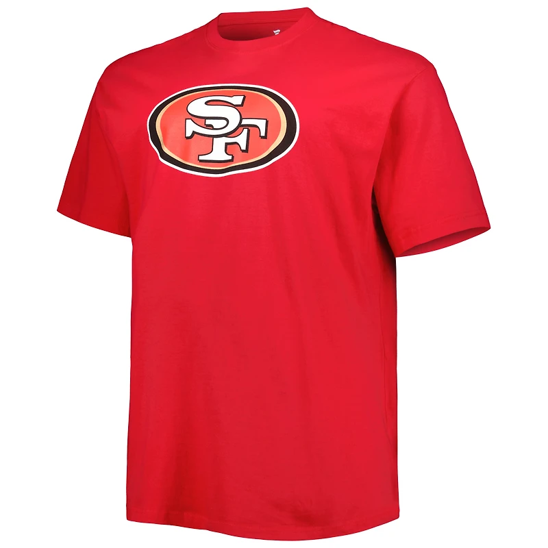 Fanatics pour hommes Christian McCaffrey Scarlet San Francisco 49ers Big & Tall Player Name Number T-shirt