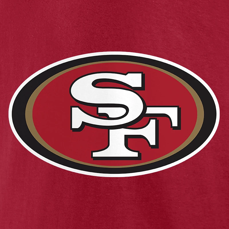 Fanatics pour hommes Christian McCaffrey Scarlet San Francisco 49ers Player Icon Name & Number T-shirt