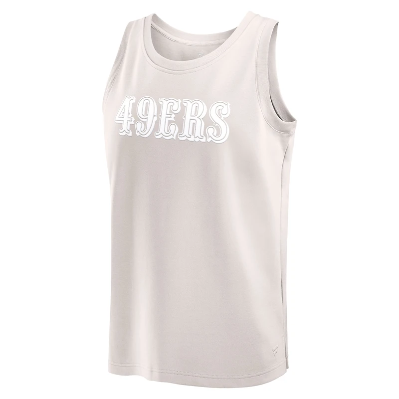 Débardeur Fanatics crème San Francisco 49ers Elements pour hommes