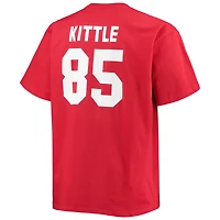 Men's Fanatics George Kittle Scarlet San Francisco 49ers Big & Tall Player Name Number T-Shirt