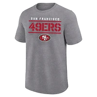 T-shirt Fanatics gris chiné pour homme, taille grande et grande, des 49ers de San Francisco.