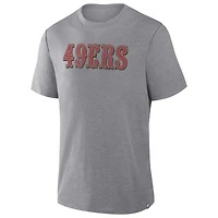 T-shirt tri-blend gris chiné Fanatics pour homme, San Francisco 49ers, Pass Rush