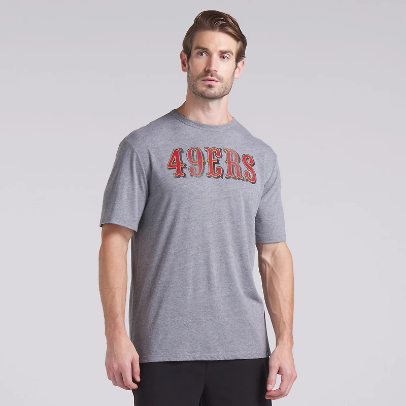 T-shirt tri-blend gris chiné Fanatics pour homme, San Francisco 49ers, Pass Rush
