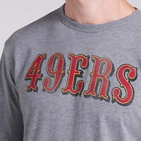 T-shirt tri-blend gris chiné Fanatics pour homme, San Francisco 49ers, Pass Rush