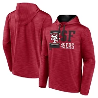 Men's Fanatics Heather Scarlet San Francisco 49ers Never Quit Hoodie